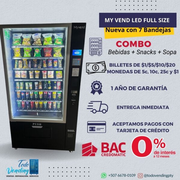 MyVend Combo LED FULL SIZE- ALL BLACK - Imagen 5